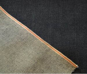 13oz Right Hand Twill Selvedge Denim Fabric Manufacturers Orange Selvage Denim Slubby Jeans Cloth W283021