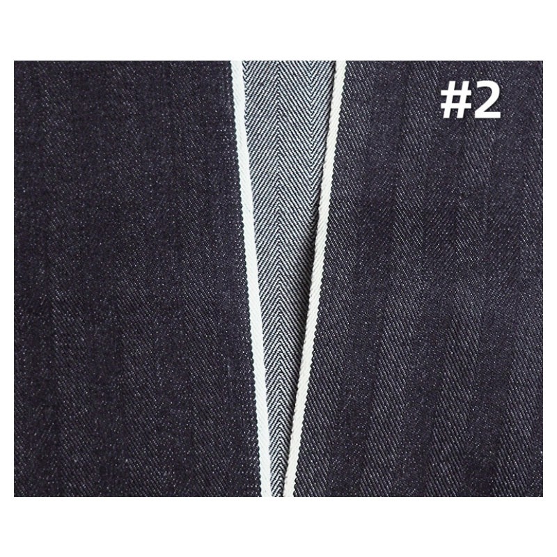 15oz Herringbone Twill Selvadge Raw Denim Fabric Wholesaler Dark Blue Jean Jacket Selvedge Cloth Manufacturers W387832