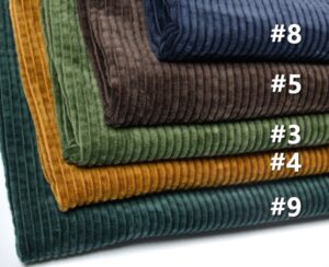 6 Wales Multicolor Corduroy Green Grey Corduroy Material 290gsm Cotton Corduroy Fabric Wholesale W629091